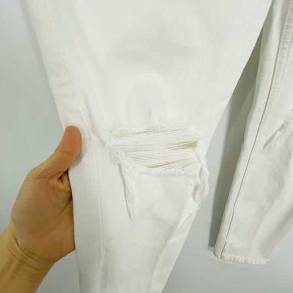 Re/Done White Ankle & Cropped Jeans - Picture 6 of 8